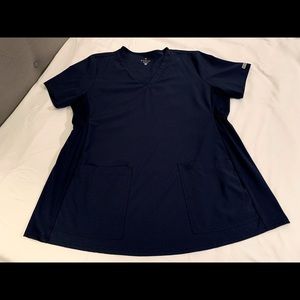 Med couture navy blue maternity scrub top size Large EEEUC